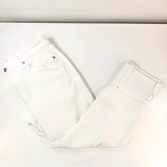 Joe's Jeans White Cuffed 24” Cropped Capri Denim Pants - Picture 14 of 14